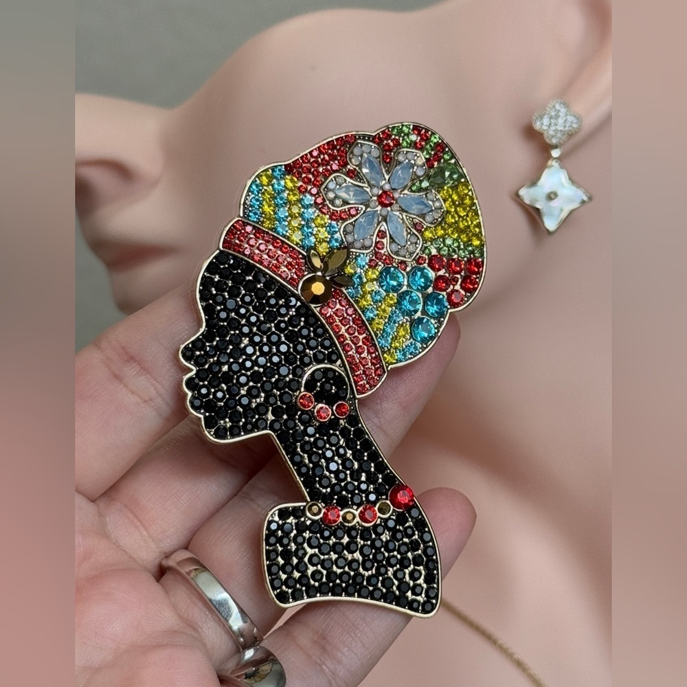 Chic Multicolor Rhinestones Brooch - Picture 6 of 7